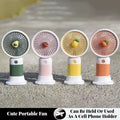 Rechargeable Mini Handy Fruit Character Fan Portable USB Cooling Fan Cute Design Handheld Fan for Kids and Travel (Random Color)